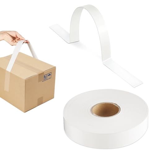 KMQRDZi Lot de 50 poignées de transport autocollantes - Poignées d'emballage robustes pour la manipulation des cartons et des sacs - Poignée avec sangle à boucle - Charge maximale : 60 cm