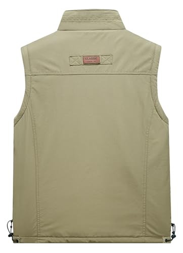 Image of Men's Casual Lightweight Vest Fleece Lined Windproof Warm Sleeveless Jacket