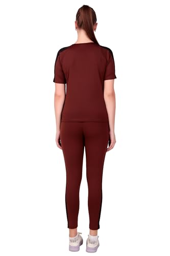Image of Benzos Women's Body Fitted Gym Running Sports Track Suit | Regular Casual Fit | Track Suit for Girls & Women | Fabric - Polyester Blend