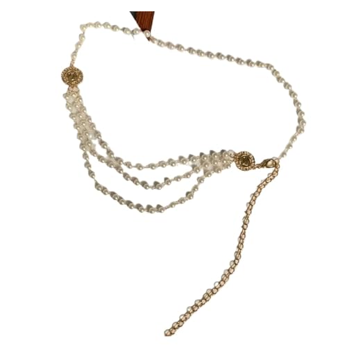 Cadena para la cintura vestido decorativo con perlas delicadas mujer