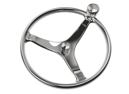 Image of Lewmar 15.5 inch Powerboat Steering Wheel with PowerGrip Control Knob and 5 /8 inch Nut