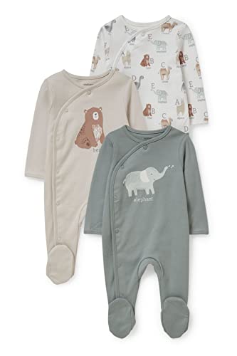 C&A Baby Jungen Pyjamas Onesie 3er Pack|Multipack Regular Fit...