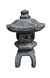 Solid Rock Stoneworks 2 Piece Japenese Lantern- Autumn Brown- 17" tall x 12" d
