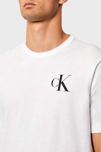 Calvin Klein Ss 30S Eu Left Chest Logo Tee Erkek Tişört, Beyaz, M - Görsel 4