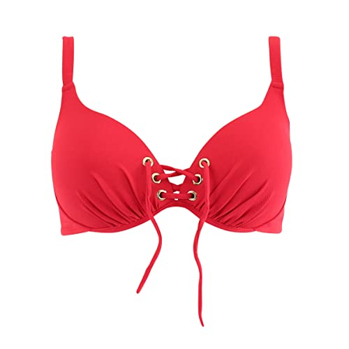 Haut de maillot de bain 105F rouge Allure avec armatures balconnet bonnet F