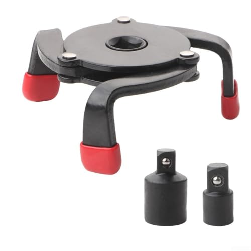 Image of SageFurned Filter Spanner 3 Jaw Oil Filter Wrench Adjustable 50-80mm Diameter Strong Grip for Engine Maintenance