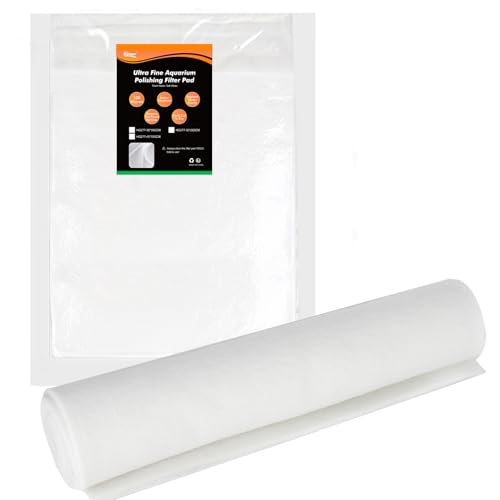 hygger 100 Micron Aquarium Filter Pad Extra Fine Filter Floss for Fish Tank Poly Filter Media Wool Water Polishing Felt 12x 40