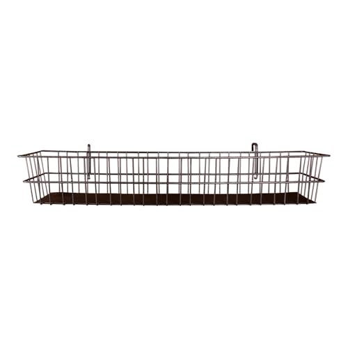 EASY-UP Pro Series Rail Basket | Convenient Size for Organizing Barn Items | Ideal for Grooming, Bathing Supplies, Bell Boots | Removable Plastic Sheeting | 7-Year Warranty | Easily Mountable