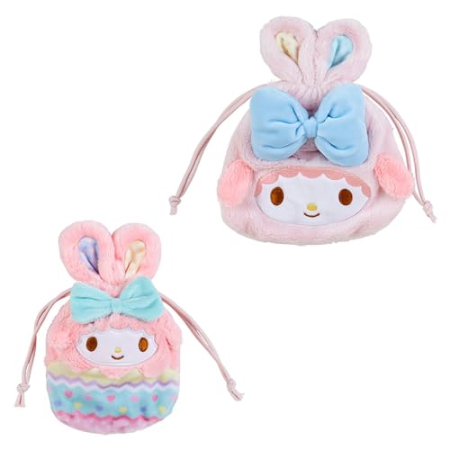 Sanrio My Sweet Piano, Set of 2 Drawstring Easter Rabbit Piano, MY SWEET PIANO, 9.1 x 6.5 x 1.2 inches (23 x 16.5 x 3 cm), Character SANRIO 151041