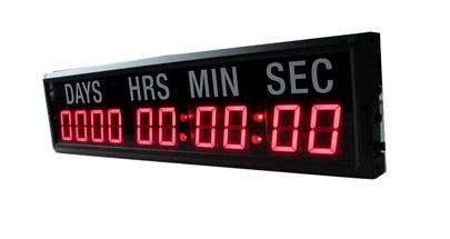 Reloj de pared digital con LED rojo 2.3 pulgadas 10 dígitos miniatura 3
