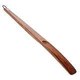 Gatuida Calzador de Madera con Mango Ergonómico para Personas Mayores y Embarazadas Reutilizable Resistente y Portátil para Facilitar el Calzado sin Agacharse Herramienta Duradera para