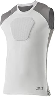 McDavid HEX Chest Protector, Heart Guard Sternum Protection Padded Shirt for Baseball, Football, Lacrosse and Goalies Youth and Adult Sizes