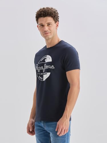 Image of Pepe Jeans Men T-Shirt|Cotton|Slim Fit