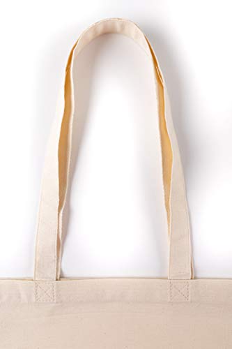 Katoenen tas naturel 38x42cm Lange hengsel - Image 4