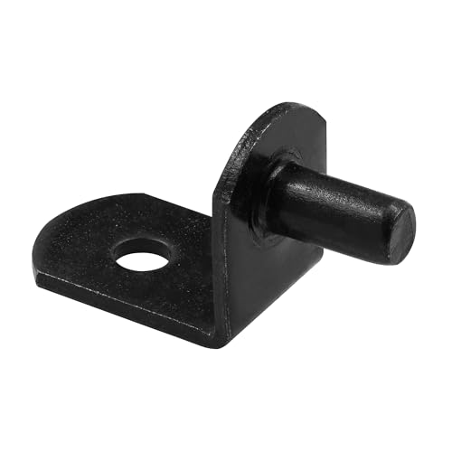 Image of Prime-Line U 101718 Shelf Support Peg, 5mm., L Bracket, Metal, Black (8 Pack)