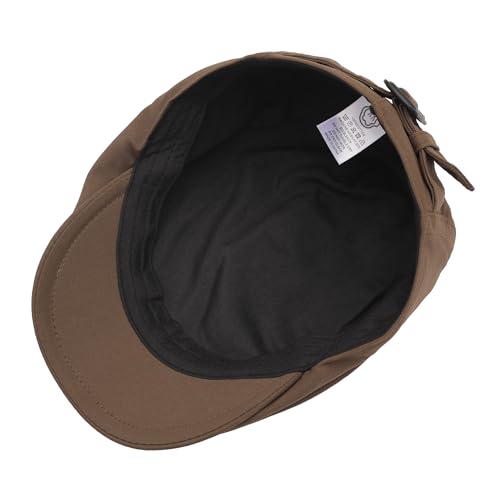 Image of ZLYC Men Cotton Flat Cap Summer Scally Ivy Gatsby Newsboy Beret Driver Cabbie Hunting Hat