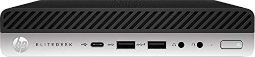 HP EliteDesk 800 G4 Desktop Mini-PC, Schwarz/Silber, Windows 10 Pro 64-bit (Generalüberholt)