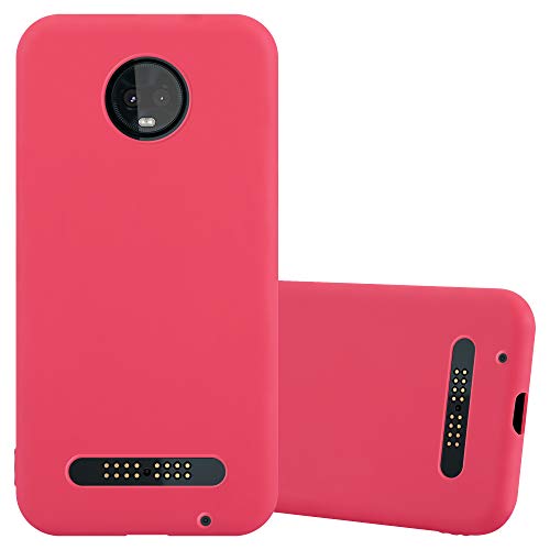 Cadorabo Funda para Motorola Moto Z3 Play en Candy Rojo - Cubierta Proteccíon de Silicona TPU Delgada e Flexible con Antichoque - Gel Case Cover Carcasa Ligera