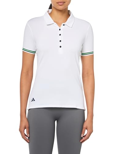 Polo Adidas Ultimate365 femme manches courtes blanc stretch respirant anti humidité