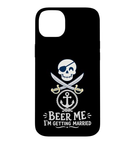 Funny Beer Me I'm Getting Married Pirate Groom Bachelor �X�}�z�P�[�X iPhone 14 Plus �p