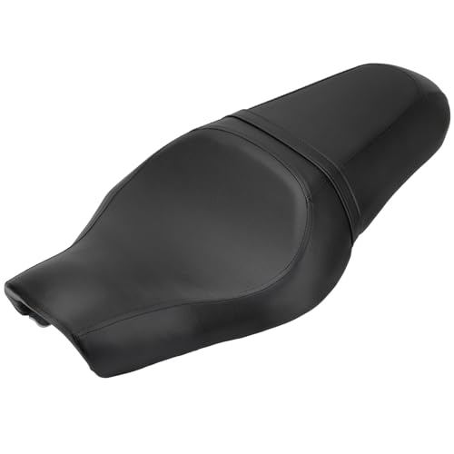 LKV Motorcycle 2-Up Driver Passenger Seats Front Driver Rear Cushion Pad Compatible with Harley Sportster Iron 883 1200 XL XR 48 72 Custom 2014-2016, Black