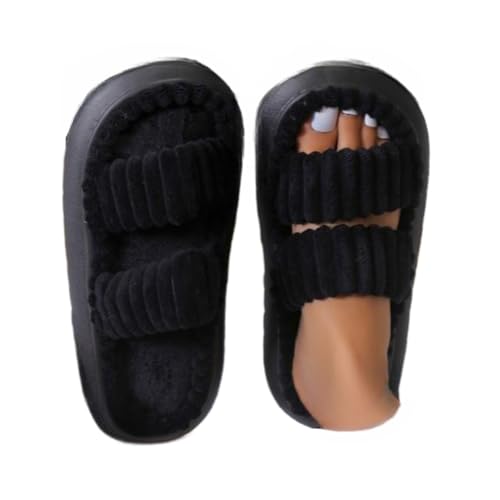 Minimalist Fluffy Slippers, Soft Comfort Warm Open Toe Bedroom Sandals for Gifts, Bedroom Slippers for Fall & Winter, Flats for Women 2025, Mother's Day Gifts