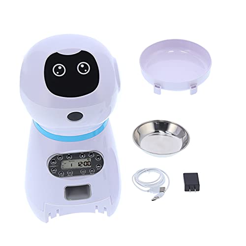 ペット自動給餌器 ロボット型ペットフードディスペンサー ボウル付き 犬用 - 画像 6