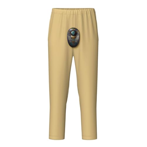 Pantalon de pyjama imprimé scarabées égyptiens doux et vêtement de nuit unisexe 4 saisons