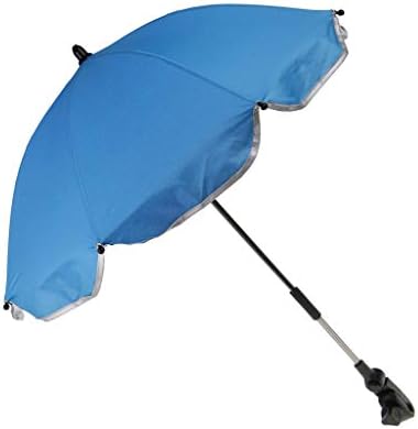 Nishiyuenyi Pram Umbrella Umbrella Pushchair Umbrella Rain Canopy Foldable Portable NC Cloth Spokes Adjustable Position, Blue, as described