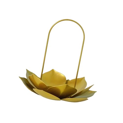 FackLOxc Elegantes Lotos Metal Lotos Flower Cander Cup Desktop Decoration para Celebración Y Ceremonias