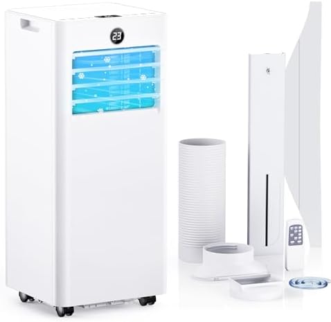 Climatiseur Mobile 7000 BTU, Climatiseur avec Télécommande, Refro...