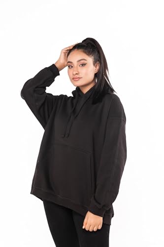 Thexact Womens Hoodies Oversized Fleece Black Hoodie Women