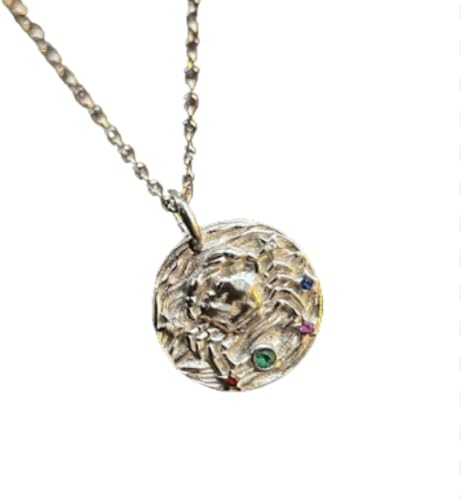 Collier en argent S925 LIRU, le symbole du Cancer gravé pour la vie