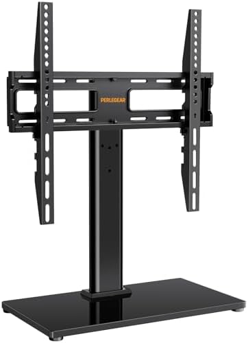 （00:30時点） PERLEGEAR テレビスタンド ロータイプ テレビ台 26~60インチ対応 VESA規格75×75~400×400mm 耐荷重40kg tvスタンド 壁寄せ 卓上 9段階高さ調節 左右30°首振り PGTVS09