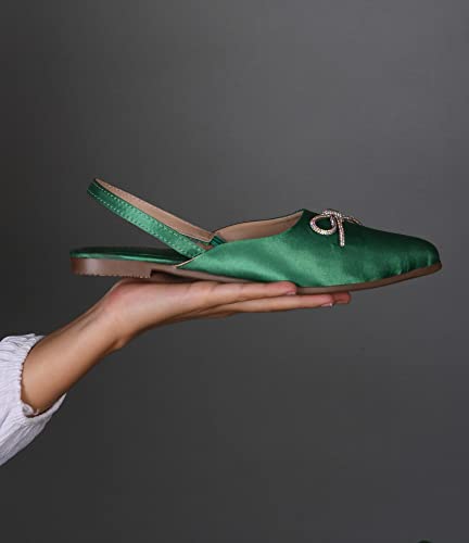Image of TRYME Trending Stylish Pointed Toe Mules Comfortable Flat Fancy Casual Bellies Mules Sandal for Womens and Girls