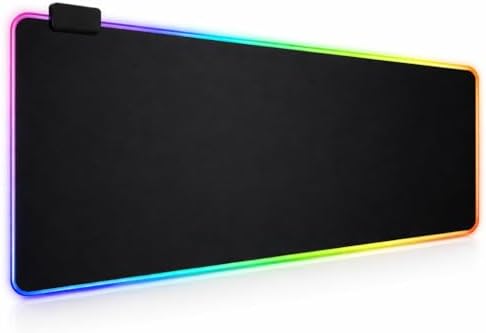 Mouse Pad Gamer RGB Extra Grande 80x30cm em Microfibra – 13 Modos...