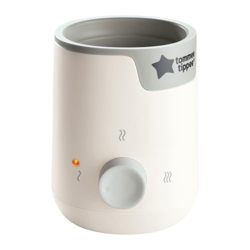 Tommee Tippee Easiwarm Chauffe-biberons et Petits Pots Électrique, Blanc, Réchauffe les Biberons en Quelques Minutes, Minuteur Automatique, Un Cadran