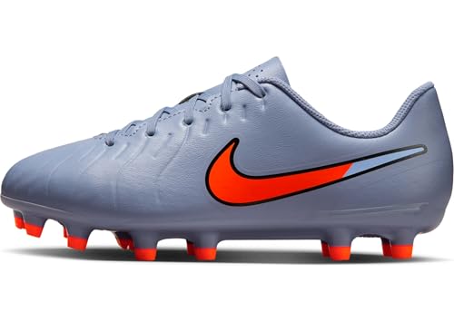 Nike Jr. Tiempo Legend 10 Club Little/Big Kids' Multi-Ground Low-Top Soccer Cleats (Blue Eclipse/Black)