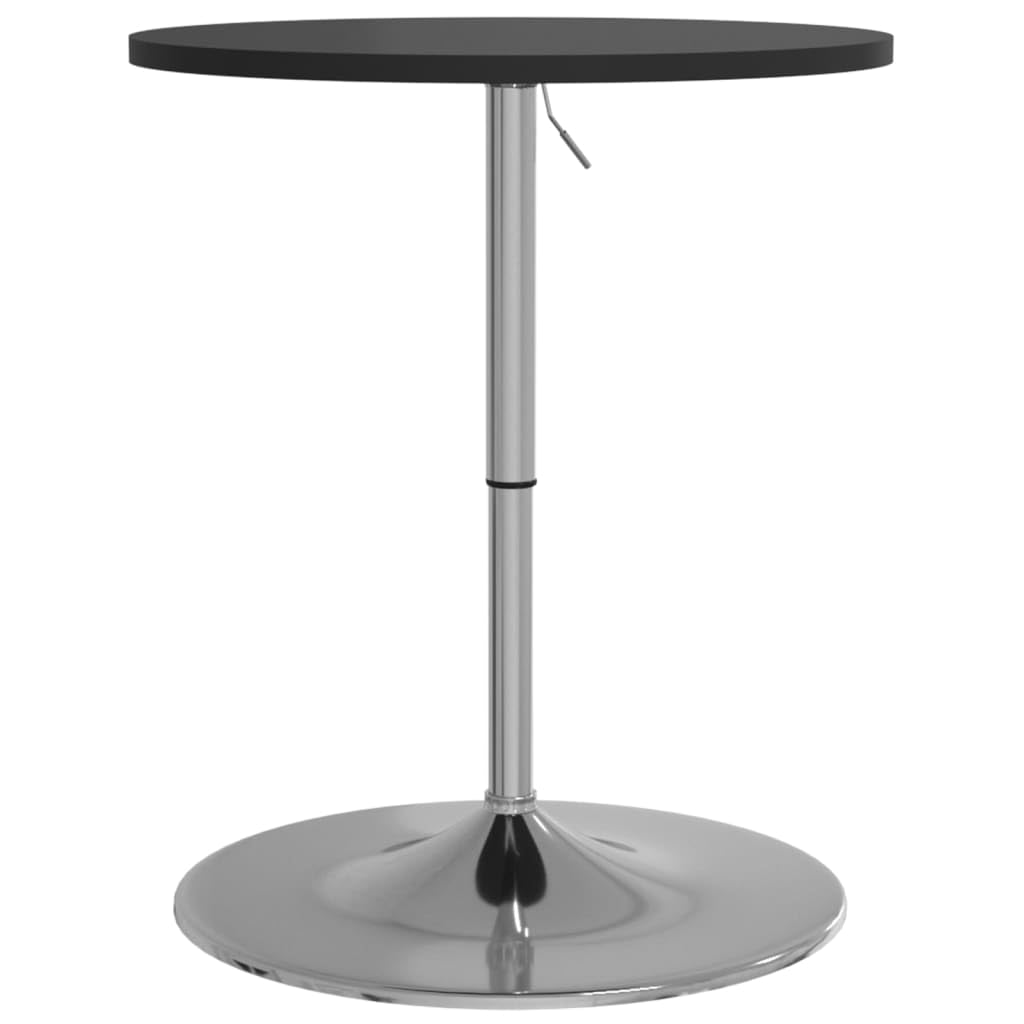 vidaXL Tavolino Bar Nero 60x60x90 cm Legno Multistrato Acciaio Cromato