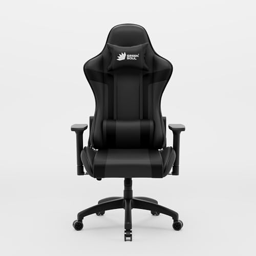 Green Soul Raptor 2.0 Racing Edition Ergonomic Gaming Chair with Premium PU Leather, Adjustable Neck & Lumbar Pillow, 3D Adjustable Armrests &... - Image 3