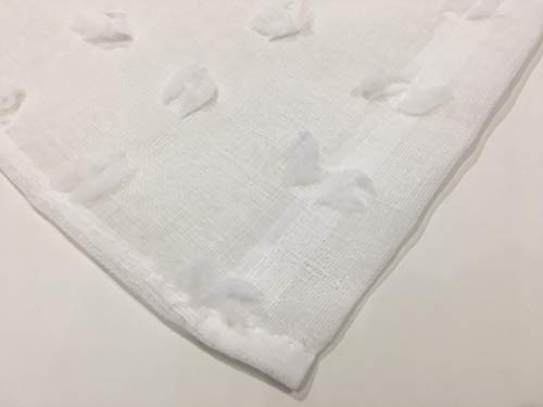 Rideau de douche texturé blanc 70x72 inch en polyester Dainty Home - 3