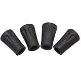 24 puntas reforzadas de goma para bastón de senderismo que proporcionan protección contra el desgaste y mejoran la tracción para actividades de senderismo y caminar (4 piezas)