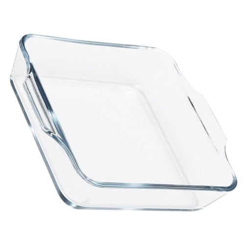 Unomor Baking Dish Double Handles Clear Glass Bakeware for Oven and Microwave Roasting Pan for Casseroles and Pies for Home Use and Special Occasions