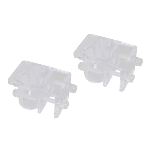 JianLing 2PCS Fish Tank Stabilizer Acrylic Inlet and Outlet Pipe Holder Aperture 22mm White Transparent Hose Holder Aquarium Filter Holder for Clamping 5-15mm Thick Glass