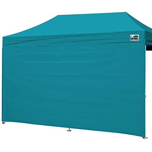 Image of Eurmax USA 10x20 Pop Up Canopy SunWall-UV Protection for Tents,Blocks Sunlight&Wind,Water Resistant Side Wall Only,Easy Hook & Loop Installation,Fit for 20FT Straight Leg Shelters&Gazebo,Turquoise