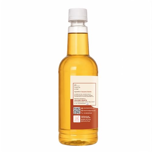Image of LILA DRY FRUITS Daily Cooking Oil Combo (1.5L) Mustard Oil 750 ML & Sesame Oil 750 ML | Pure Cooking Oils for Indian Tadka, Pickles & Traditional Recipes Pure & Unrefined Cold Pressed Oil