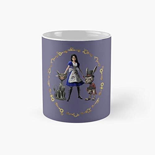 Alice: Madness Returns-Alice Liddell, Cheshire Cat, White Rabbit - Ceramic Coffee Cup,Tea 11oz Funny Gift