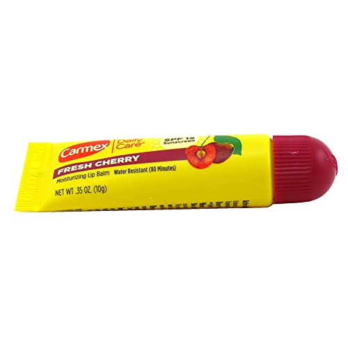 Carmex Lip Balm Fresh Cherry Spf#15 0.35 Ounce Tube (12 Pieces) #TOP4