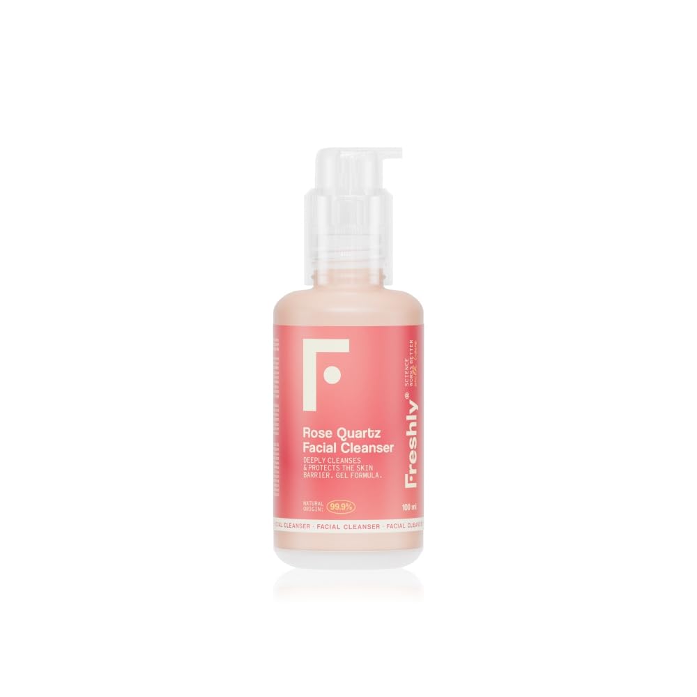 Freshly Cosmetics Limpiador facial 99% natural formato gel para una limpieza sin irritación. Rose Quartz, 100 ml