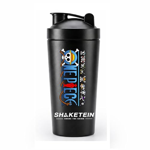 Image of Stainless Steel Gym Shaker Bottle 750ml | Leak Proof Protein Mixer Shaker | BPA Free | Metal Sports Water Bottle for Gym, Workout & Fitness (Anime-29-BLACK)
